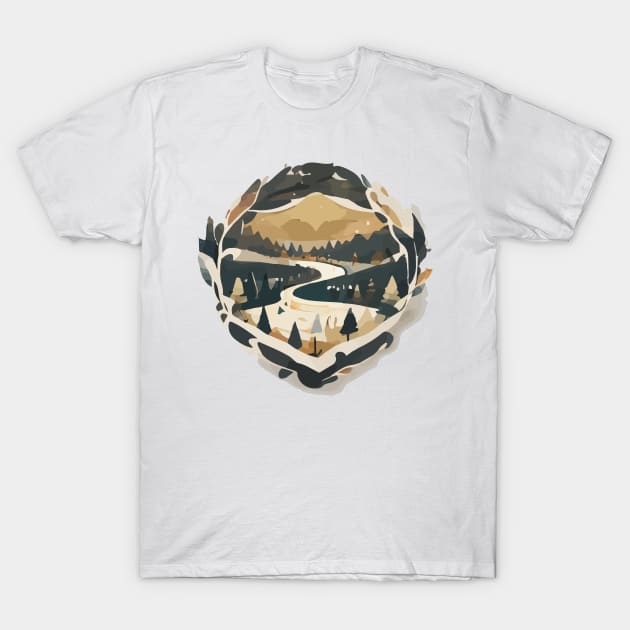 Camping Mindset Adventures - Navigating Detours with Courage T-Shirt by Moulezitouna